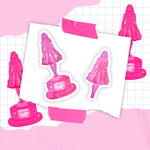 Barbie Award Trophy  Holographic Sticker (Choose Your Trophy)