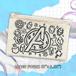 Heroes Collage Zipper Pouch Bag