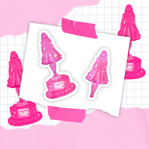 Barbie Award Trophy  Holographic Sticker (Choose Your Trophy)