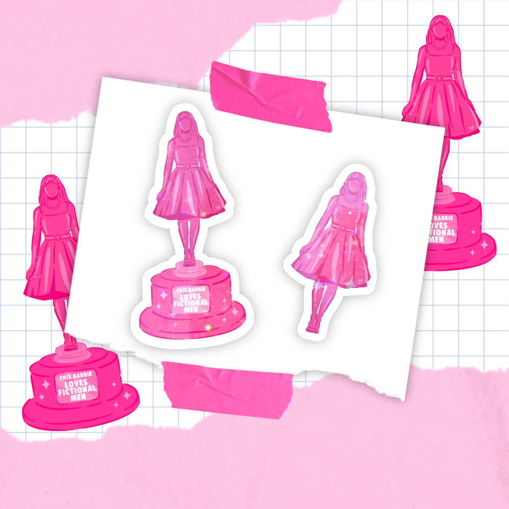 Barbie Award Trophy  Holographic Sticker (Choose Your Trophy)