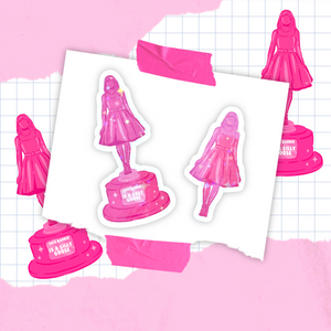 Barbie Award Trophy  Holographic Sticker (Choose Your Trophy)