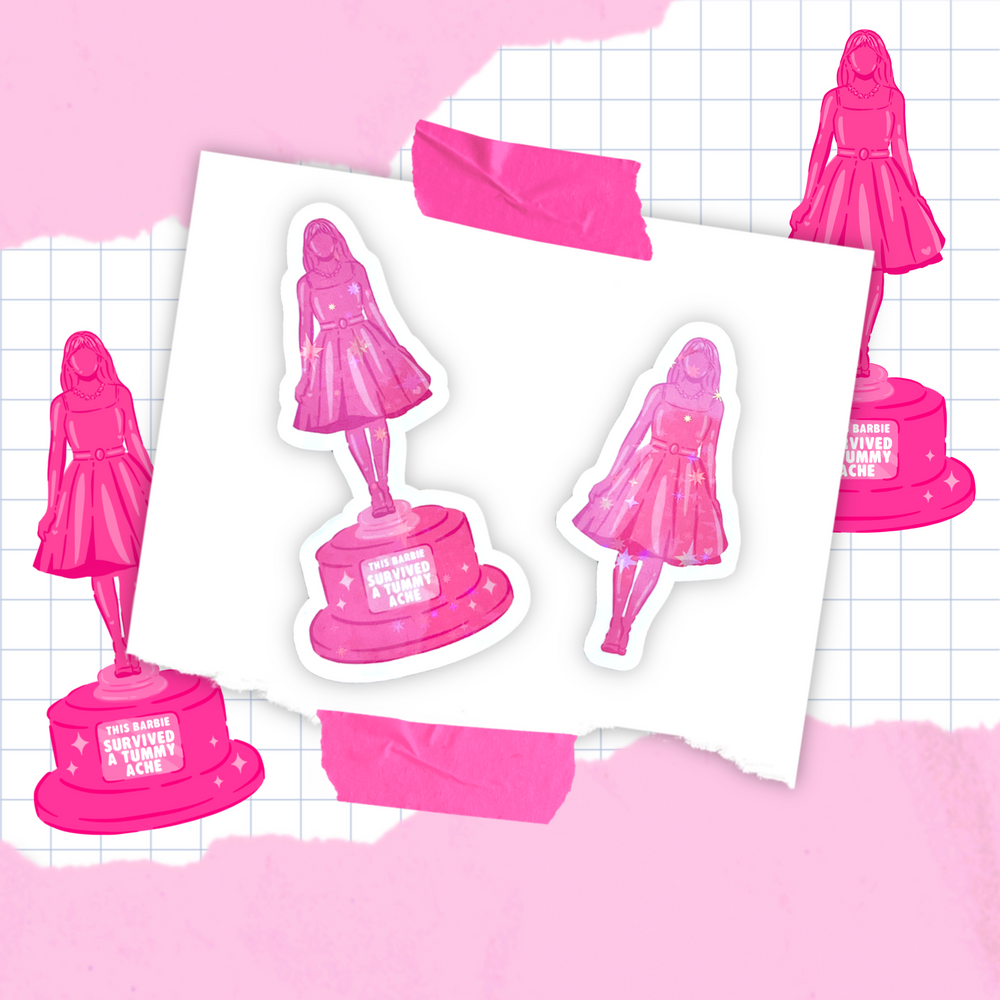 Barbie Award Trophy  Holographic Sticker (Choose Your Trophy)