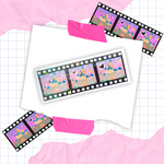 Castle & Fireworks Holographic Film Strip Sticker