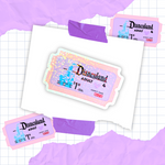 Vintage Ticket Holographic Sticker