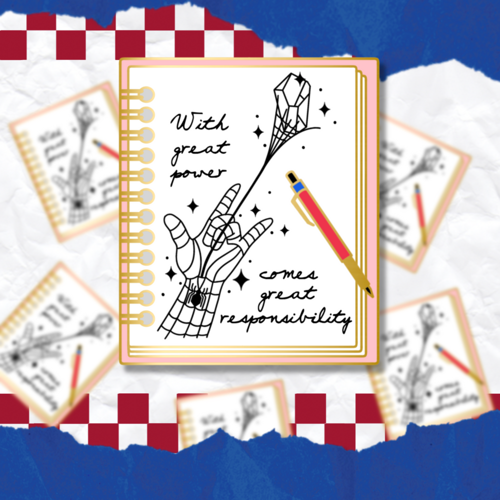 Great Power Sketch Book Pin