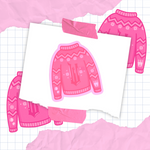 Pink Witch Cozy Sweater Sticker