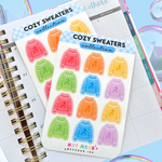 Cozy Sweaters Sticker Sheet