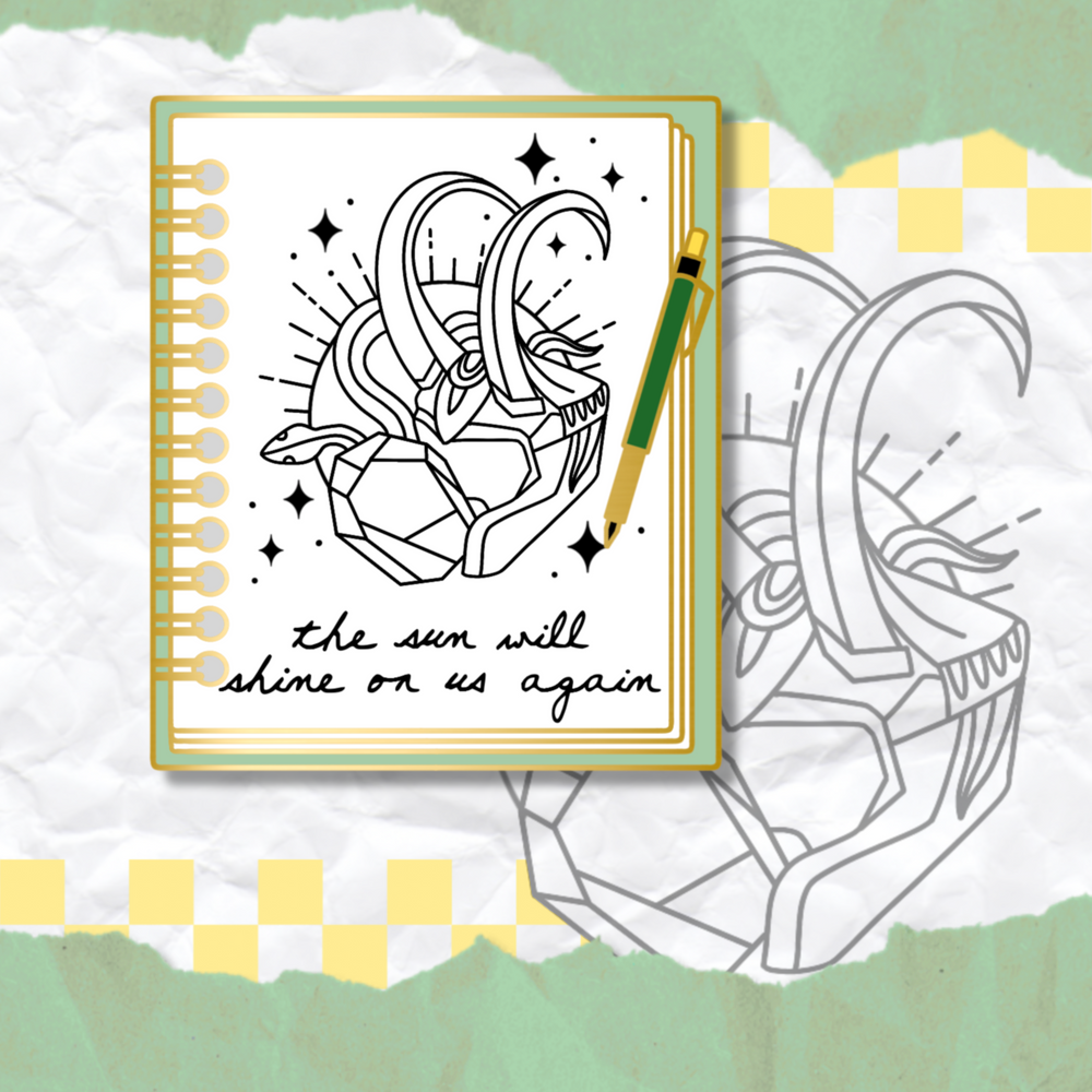 Mischief Sketch Book Pin