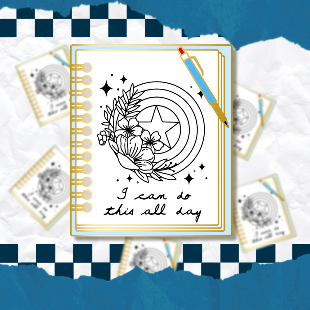 Star Spangle Sketch Book Pin