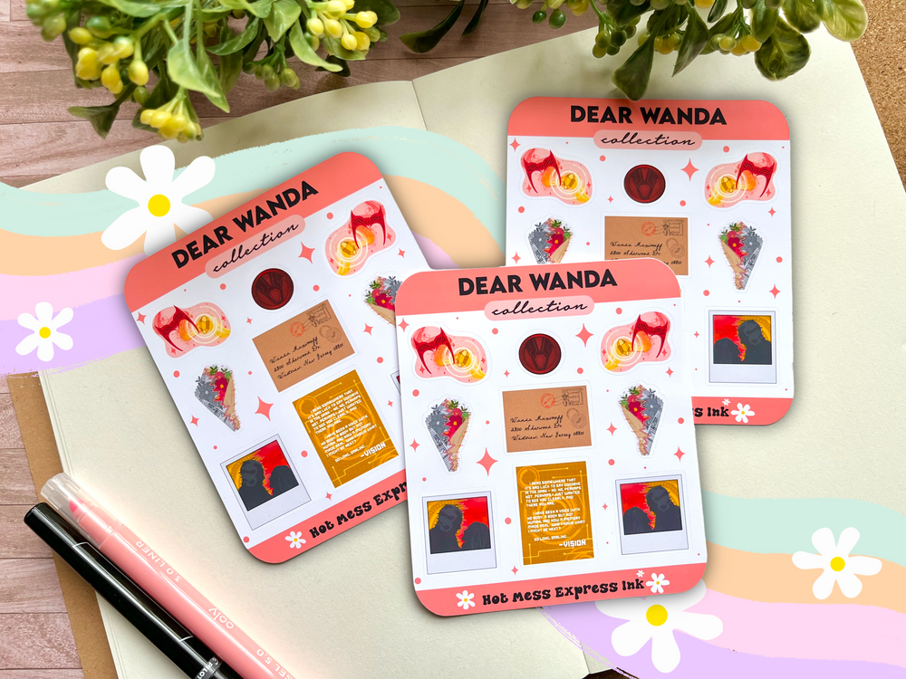 Name Wanda Sticker Dear Wanda Sticker Sheet – Hot Mess Express Ink