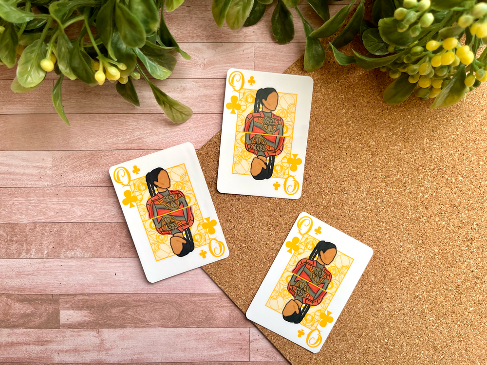 Queen of Clubs Sticker