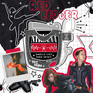 Red Ledger Music Clip Pin