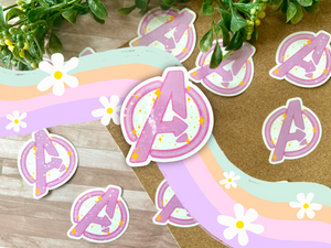 Mightiest Heroes Logo Holographic Sticker